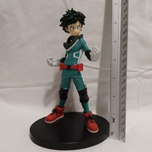 Izuku Midoriya Deku My Hero Academia action statue ~7" w/ stand original box - Picture 5 of 8